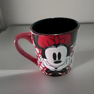 Disney Minnie Mouse Coffee Tea Mug Ceramic Cup Red/Black Licensed 14 oz - Picture 1 of 4