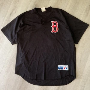 Maglia da baseball MLB vintage Boston Red Sox grande logo Majestic XL - Foto 1 di 8