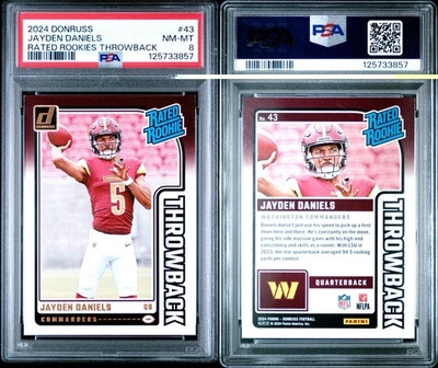 2024 Panini Donruss - Rated Rookies Throwbacks Jayden Daniels #43 (RC) - Image 1 of 3