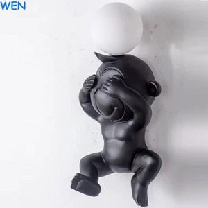 Nordic living room lighting fixtures,children's room wall lamps,monkey walllamps - Picture 1 of 10
