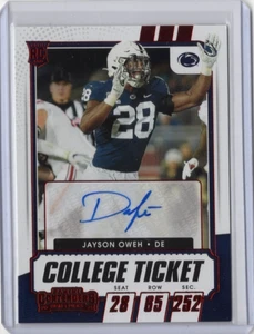 JAYSON OWEH NCAA Penn State 2021 Panini Contenders Draft Red RC Auto #283 Card - Picture 1 of 2