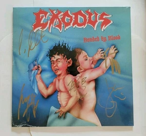 Exodus Bonded by Blood SIGNED GOLD Vinyl LIMITED EDITION #78/349 SEALED w/COA - Picture 1 of 3