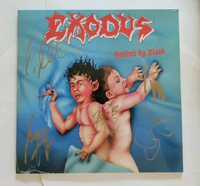 Exodus Bonded by Blood SIGNED GOLD Vinyl LIMITED EDITION #78/349 SEALED w/COA - Image 1 of 3