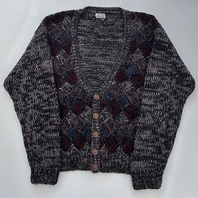 Vintage Bachrach 5 Button Cardigan Sweater Size Men’s Medium Hand Knit Cotton - Image 1 of 4