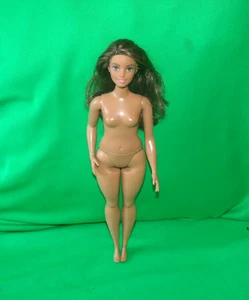Mattel Barbie Curvy Plus Size Doll Tan Skin Long Brown Hair Toy 11" - Picture 1 of 4