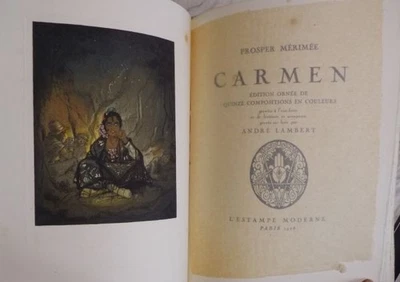 Prosper Merimee Carmen 1928 Limited 425/500 Illustrated Andre Lambert Art Deco - Image 1 of 4