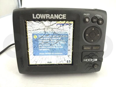 LOWRANCE HOOK 5 BOAT FISHFINDER SONAR DISPLAY MONITOR MAPPING HEAD UNIT 5" - Image 1 of 4