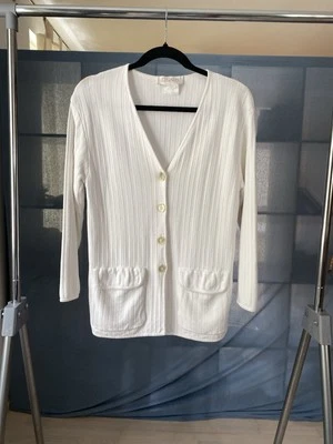 Cárdigan tejido blanco vintage ESCADA by Margaretha Ley S. 38 estilo años 80 Foto 1 de 4