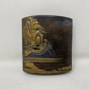 Japanese Edo Period Lacquer Inro Raised Lacquer Signed Inaba - Picture 1 of 22
