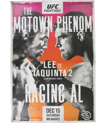 UFC Unisex Milwaukee Dec 15th Saturday Official Poster, Multicoloured, One Size Cover