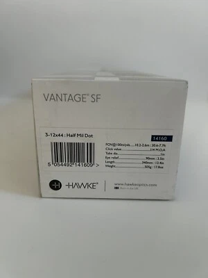 Escopo de rifle Hawke Sport Vantage SF 3-12×44 1/2 mil ponto retículo 14160 - Imagem 1 de 4