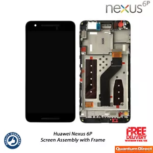 NEW Huawei Google Nexus 6P AMOLED Touch Screen Digitiser Assembly w/ Frame BLACK - Picture 1 of 2