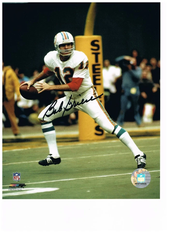 FOTO AUTOGRAFIADA 8 X 10 FIRMADA POR BOB GRIESE DE LOS DELFINES DE MIAMI Foto 1 de 1
