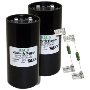 (2) PACK , 161-193 UF MFD HVAC Motor Start Capacitors 250 VAC VOLT & Resistors - Picture 1 of 5