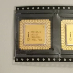 Anfang 1980er Intel C80188-3 16 Bit 8MHz CPU, 68 PIN vergoldete Keramik CLCC - Bild 1 von 6