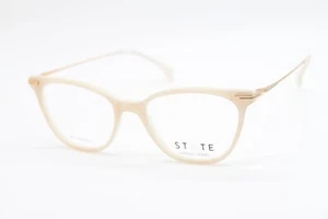 NEW STATE STOCKTON PEARL GOLD AUTHENTIC EYEGLASSES 52-19 - Picture 1 of 4