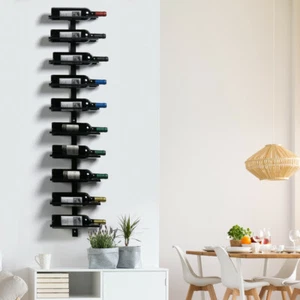 Weinregal Hängeregal Wandregal Flaschenregal 116 cm aus Metall für 10 Flaschen - Bild 1 von 12
