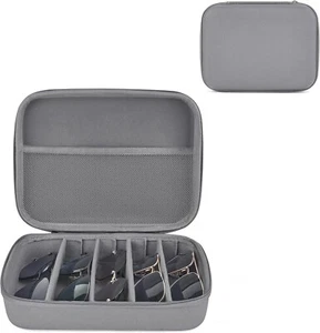 Travel Sunglasses Organizer Glasses Case Multiple Pairs with Adjustable Slots E - Picture 1 of 6