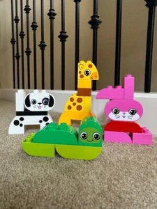 Lego DUPLO Meine ersten Tiere 4er Set Hund Giraffe Hase Raupe 20 Teile - Bild 1 von 3