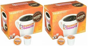 Dunkin Donuts Keurig K-Cups Coffee 2 PKS of 44 Pods ORIGINAL BLEND-Total 88 PODS - Picture 1 of 1
