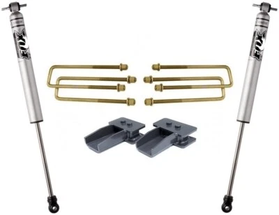 MaxTrac 2" Lift Blocks & U-Bolts w/ FOX Shocks Fits 15-20 Ford F-150 2WD 903220F - Image 1 of 4