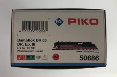 PIKO 50686 H0 Dampflok BR 03 Ep. III DR Sound AC - Bild 1 von 2