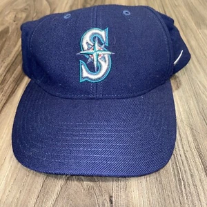 Vintage Nike MLB Seattle Mariners Logo Cap Hat Adjustable Nike Team 100% Wool - Picture 1 of 5