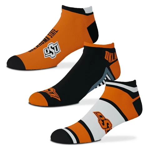 FBF ~ Oklahoma State Cowboys 3-Pack "Show Me The Money" No-Show Socks $30 NWT Cover