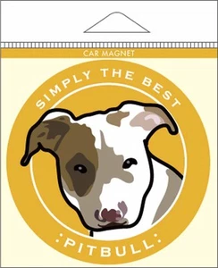 Pitbull Car Magnet 4x4" - Picture 1 of 1