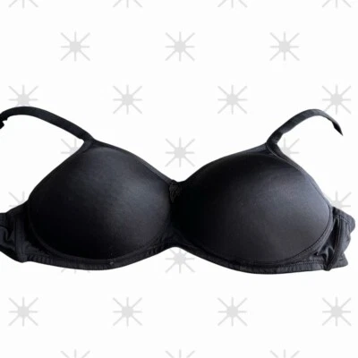 Sujetador Amoena Talla 40A Lara SB Bolsillos Mastectomía Satinado Sin Alambres Negro 0674 Foto 1 de 4