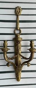 Antique French Gilt Bronze Wall Sconce 26 Inches Louis Seize Ormolu - Picture 1 of 20