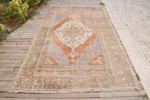 Alfombra Turca 70''x125'' Vintage Alfombra Color Claro Silenciado Alfombra Lana 180x320cm 5x10 - Imagen 1 de 12