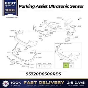 ⭐Genuine⭐ Parking Assist Ultrasonic Sensor 95720B8300RB5 for Hyundai Santa Fe - Picture 1 of 1