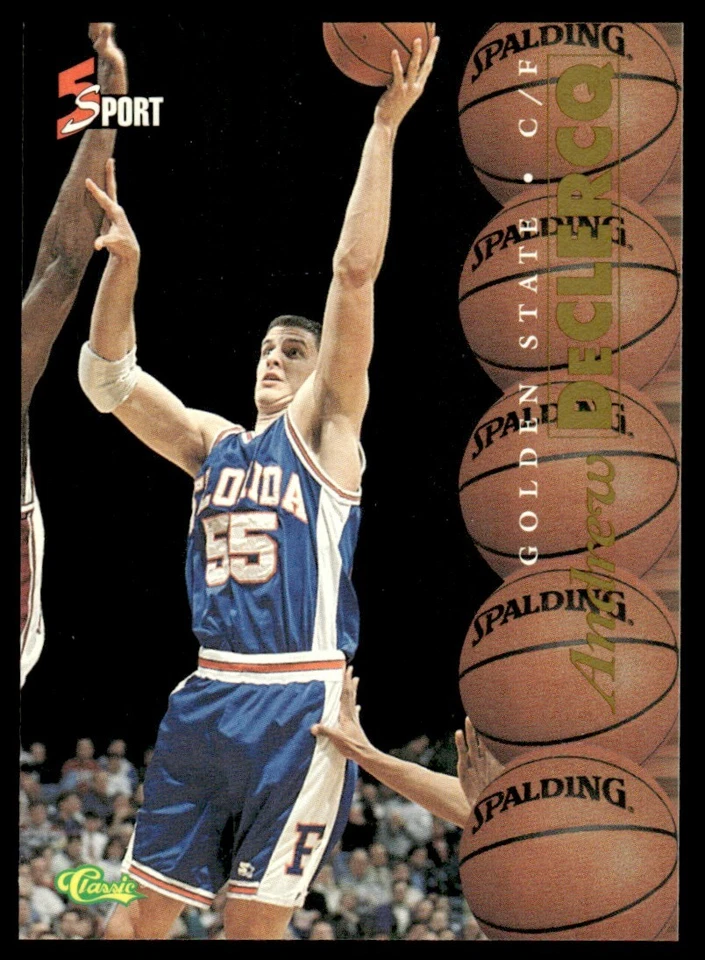 1995-96 Classic 5-Sport #32 Andrew DeClercq Rookie Florida Gators - Image 1 of 2