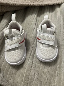 White Nike Shoes. Wore Once By A Non Walker. In very Great Condition. Size 4C. - Picture 1 of 8