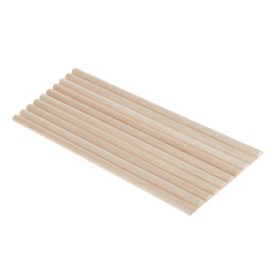 10x Balsa Wood Unfinished Wood Craft Semi-circle Stick Dowel Rod 11mm - Image 1 of 4