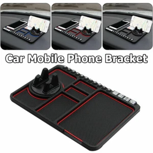 Tappetino Per Cruscotto Auto 4 In 1 Antiscivolo Supporto Per Cellulare Gps A - Photo 1/15