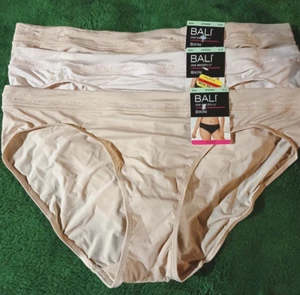 Bali Size 8 Bikini Panties w/tags nylon Lot Of 3 - Picture 1 of 3