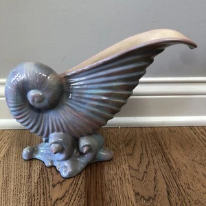 Art Deco Royal Haeger by Royal Hickman Nautilus Shell Pink Blue Centerpiece 1940 - Picture 1 of 12
