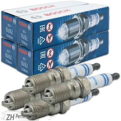 4x Bosch HR8DC Spark Plug 0 242 229 655 Suppressed Mercedes-Benz 123 124 G-Class - Image 1 of 4