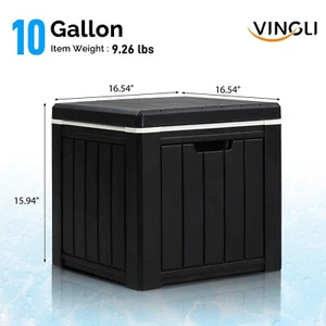 10 Gallon Cooler Side Table, Portable Ice Chest with Built-in Handle, Multifunct - Picture 1 of 10