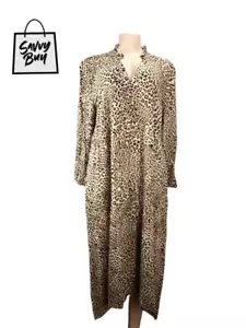Damen Übergröße Mode Midi Kleid Tierdruck - Bild 1 von 1
