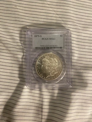 1879-S San Francisco Morgan Silver PL Gem BU Original Mint Luster MS-63 coin - Image 1 of 4