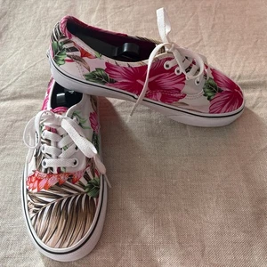 Unisex Vans Tropical Flower Hawaiian Floral Laced Sneaker Shoes - Size 5.5 M/7 W - Picture 1 of 5