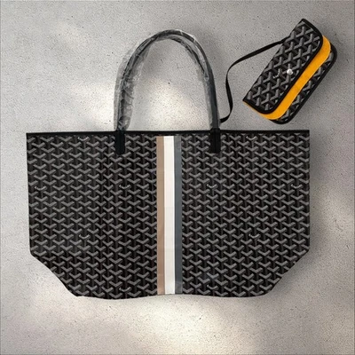 Bolso de Mano Goyard St Louis GM, Rayas Limitadas Pintadas a Mano, Nuevo con Etiquetas Foto 1 de 4