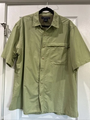 ExOfficio Men's Size Large Short Sleeve Button Up Shirt Sage Green - Image 1 of 4