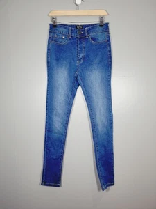 BNWT NEW BOOHOO MAN JEANS 30" WAIST REG LEG SUPER SKINNY STRETCH Blue VJ5 - Picture 1 of 9