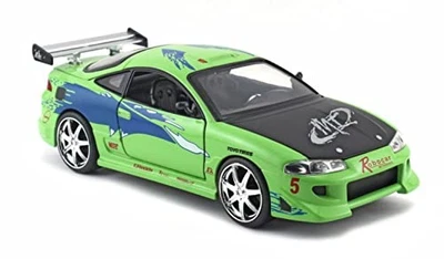 Brian's Mitsubishi Eclipse Green The Fast and Furious Movie 2001 1/24 par Jada - Photo 1/3