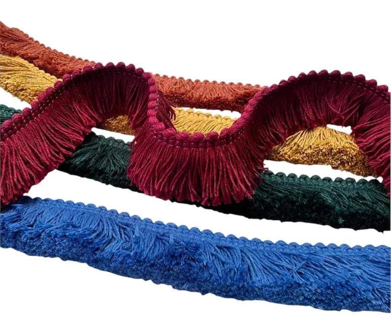 30mm cotton mix thick brush fringe trim cushion piping upholstery sewing ruche - Image 1 of 1