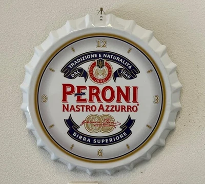 Peroni Italian Beer 14" Metal Bottle Cap Wall Art Bar Mancave Decor - Image 1 of 2